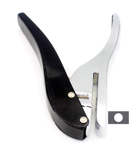 Kucaa単穴10mm丸型高耐久あけパンチ手持ち1穴単穴ポータブルメタルプライヤーPVCカードや紙の穴あけ用