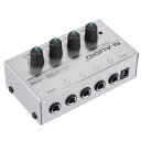N-AUDIOHA4004チャンネルヘッドフォンアンプオーディオステレオ電源アダプタ付き楽器・音響機器
