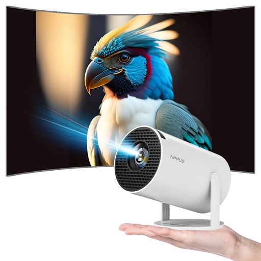 【180°回転&ANDROIDTV】HIPPUSANDROIDTVプロジェクター天井投影小型家庭用自動台形補正360ANSI1080P5GWI-FI対応BLUETOOTH5.2プロジェクター天井4Kビデオに適応