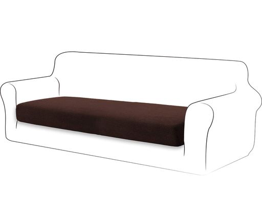 TIANSHUソファー座面カバー3人掛けソファークッションカバー無地縦横弾力ストレッチフィットタイプ滑り止め柔らかい伸縮素材伸び良く四季適用超便利(3人掛けチョコレート)...