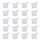 LUCKYBEE20個入目盛り付きアイカップ洗眼液容器再利用可水洗い可能目洗うクリーニングカップシリコーン製(4)