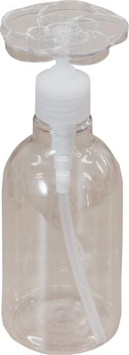 プロトワークエコポン洗剤ボトルディスペンサープラスチック製日本製300mlクリア花柄