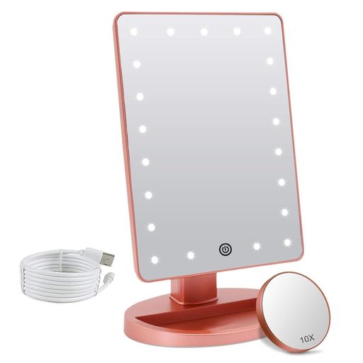 FASCINATE21個LED鏡ライト付き卓上スタンドミラー無段階調光USB/乾電池給電10倍拡大鏡メイク用明るい角度180調整可能人気ピンク FASCINATE21個LED鏡ライト付き卓上スタンドミラー無段階調光USB/乾電池給電10倍拡大鏡メイク用明るい角度180調整可能人気ピンク