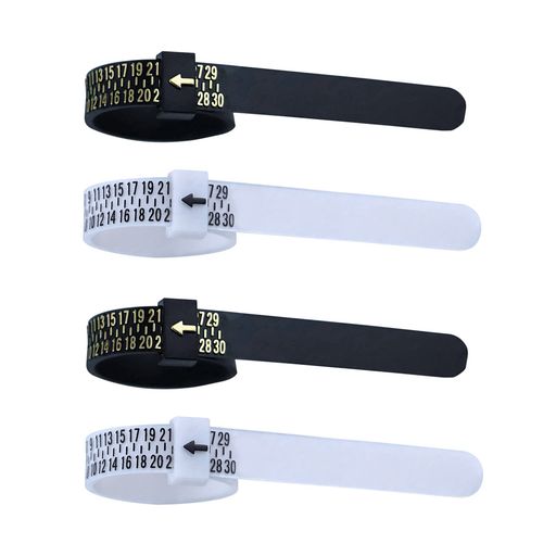 リングゲージバンド4本セット日本標準規格1号-30号対応リング計測器リングゲージ指輪指のサイズ計測用再利用可能日本サイズ(1-30)子供女性男性指のサイズ計測用(指輪用)プロ仕様指輪計…