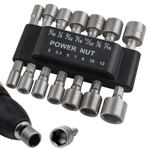 電動ドライバードリルビットソケットスリーブ六角ビット1/4インチソケットセットドライバドライバーソケットビットクロムバナジウム鋼取り付け/取り外し電動工具ドリルビットアダプ…