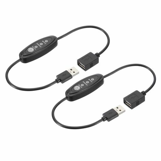 PATIKIL3ポジションスイッチ付きUSB延長ケーブル、2個のメスからオスへの延長コード電源コードアダプタ..