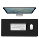 NOEINAオフィス用品PUレザーデスクマットマウスマットキーボードマットPC机学習机パソコンマットノートパソコンマット大型多機能防水耐久性ブラック+レッド70x35cm(3)