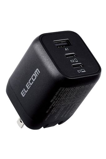 エレコム(ELECOM)充電器TYPE-C3ポートUSB-Cx2USB-Ax165WUSBPD対応PPS対応折りたたみ式プラグGAN採用【IPHONE16IPADMACBOOKAIRWINDOWSPCなど対応】