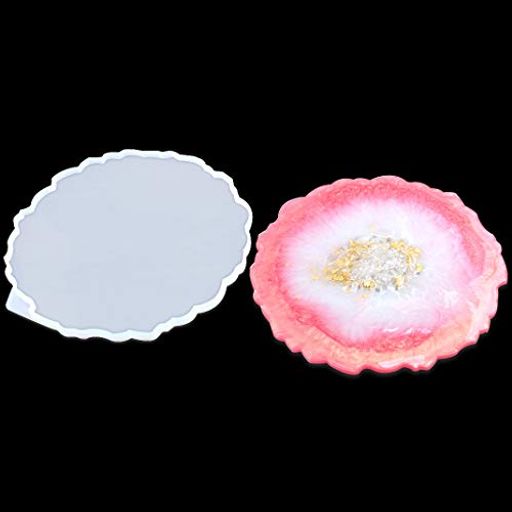 DIYBravoトレイシリコンモールド1個セット型フルーツ盛り合わせ型UVレジンDIY手作り円形不規則ハンドル..