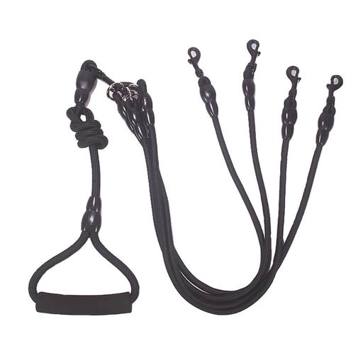 TARATI犬用リード4頭引き多頭飼い牽引ロープペット用リードお出かけ散歩用絡まない丈夫訓練リードロングリード小中型犬対応(ブラック)