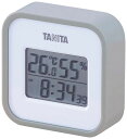 タニタTANITA温湿度計一目で室内環境がわかる時計カレンダー温度湿度デジタル壁掛け卓上グレーマグネットTT-558GY