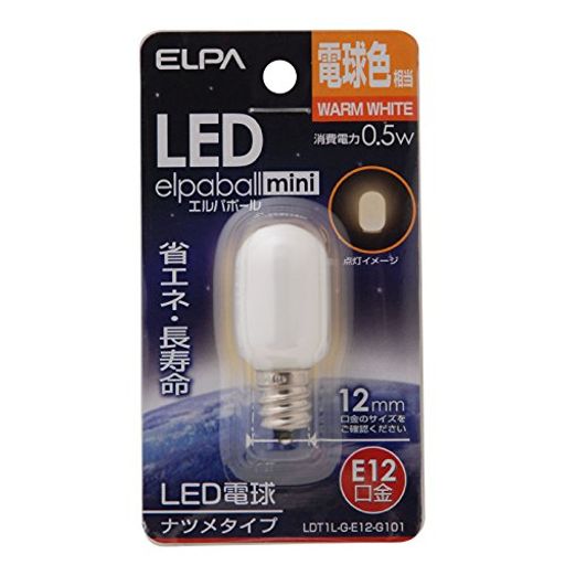 (ELPA)LEDʥĥLEDŵE12100V0.5Wŵ忧LDT1L-G-E12-G101