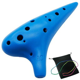 AESTIVATE PLASTIC OCARINA オカリナ 楽器 12穴 アルトC調 プラスチック AC OCARINA 吹奏管 樹脂(ブルー)