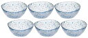 アデリア(ADERIA)庄内クラフト小鉢クリア最大13.4x高6.5CM花つづり6個セットクリスタルガラス製日本製F-70250