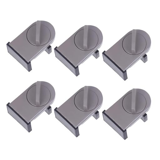 Alip補助錠窓ロック網戸ロックドアロック6点セット引き戸窓ストッパー鉄+ゴム製引き戸ロック窓ロック網..