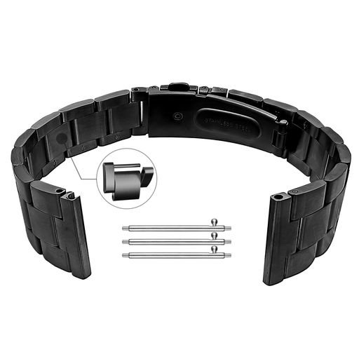 MAKTECH22MMステンレス鋼の時計バンド、(工具は必要ありません)スリーピースリンクメタルストラップ、と互換性があるSAMSUNGGALAXYWATCH345MM/46MMHUAWEIWATCH4/3&ULTIMATE/GT