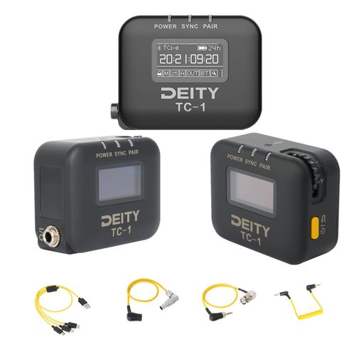 DEITYTC-1KITワイヤレスタイムコードボックス2.4GRFコンパクトOLEDUSB-Cカメラ、カムコーダー、テープ..