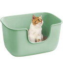 猫トイレ大型猫用トイレ本体快適ワイドオープンタイプ入口低め清潔ねこトイレ大きい飛散防止一体成形お掃除ラクラク(56.5x37.5x30cm青)