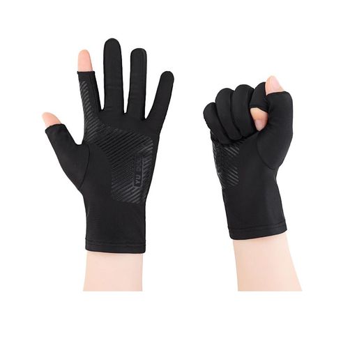 [RuiMi]釣り手袋、メンズグローブ、運転中に釣り手袋が漏れ、指の半指の氷糸滑り止め手袋、通気性日焼..