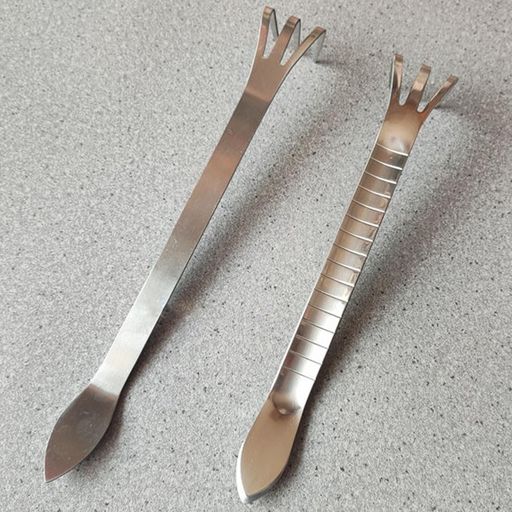 Ifukens熊手2本セット根かき棒熊手ミニステンレス3本爪ヘラ付レーキ根切り根かき棒園芸用品多機能盆栽..