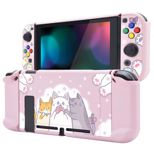 EXTREMERATEPLAYVITALSWITCHコンソールに対応用バックカバー、NSJOYCONハンドヘルドコントローラー分離可能プロテクターハードシェル、SWITCH用にカスタマイズされたドッキングできる保護ケース…