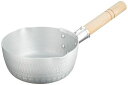 遠藤商事業務用雪平鍋15CM(両口)本体アルミニウム取っ手天然木AYK04015