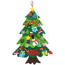 AISHITEクリスマスツリーフェルトDIYMerrychristmasフェルトクリスマスツリー壁掛けクリスマス飾りクリスマスオーナメント飾り玄関手作り取り外し可能贈り物プレゼント