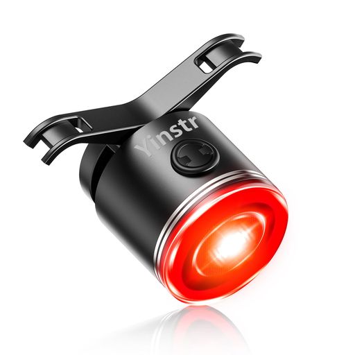 YINSTR自転車テールライト自動点灯スマートブレーキ警告どうしゅうはフリッカオートライトリアライトUSB-C充電式高輝度6点灯モードアルミ合金IPX65防水テールランプ自転車LEDライト