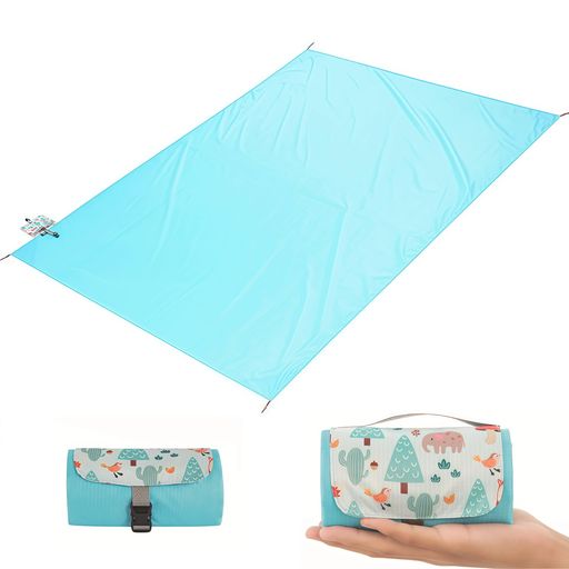 HZT超軽量レジャーシート一人用コンパクト収納両面防水子供折り畳み洗濯可防汚加工アウトドアお花見海..