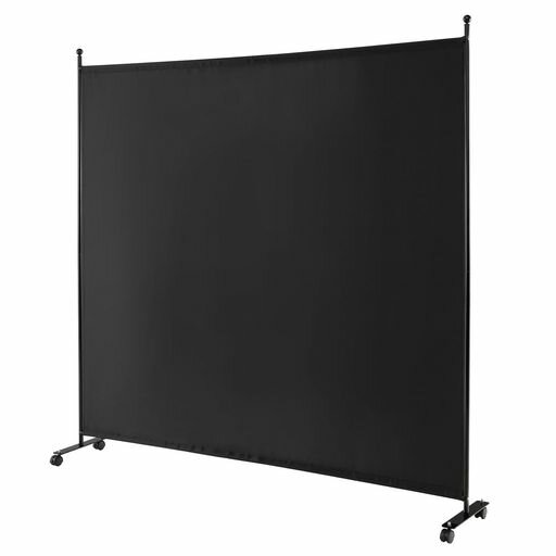 パーテーション間仕切り1連幅184cmx高さ184cmキャスター付きブラック透けないパーティション目隠し衝立屏風スクリーン部屋仕切り事務所オフィス会議室相談式クリニック病院カフェ家ホテ…