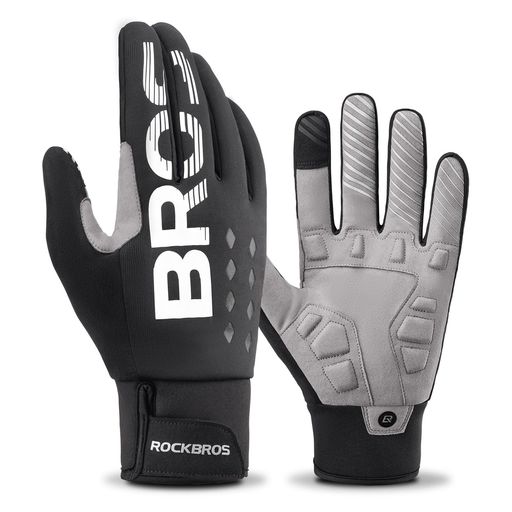 ROCKBROSサイクルグローブロードバイクグローブ防寒3Mシンサレート裏起毛自転車手袋バイク登山スキース..
