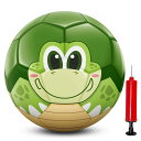 ミニボールサッカーボール子供用ゴム製カメサイズ3軽量クッションフットボール漫画動物スポーツボール男の子女の子屋内屋外プールビーチ庭園裏庭スポーツゲーム誕生日プレ...