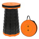 折りたたみ椅子アウトドアチェア伸縮式チェア折り畳み椅子一秒開閉軽量コンパクト高度調節可能耐荷重200kgアウトドアキャンプ釣り旅行室内屋外用オレンジANJIA