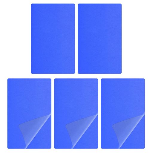 DTGN88x53x0.8mm(LxWxT)ブランクメタルカード5個機械用陽極酸化アルミニウム機器銘板ブルー