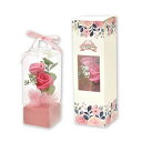 ポピー名古屋ソープフラワーシャボンフラワー造花ギフトプレゼント2輪ブーケバラ花束約26.5cm専用ケース付きS-191ピンク