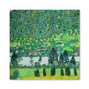 絵画クリムトアートパネル名画ポスターインテリア田園風景湖絵風景画壁掛け絵玄関絵開運(木枠付きの完成品)(50X50CM)