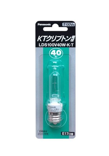 PanasonicKTクリプトン電球E17口金LDS100V40W・K・T
