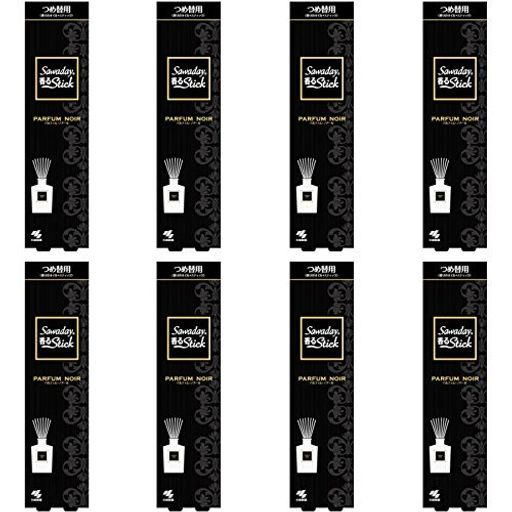 小林製薬【まとめ買い】サワデー香るスティック消臭芳香剤詰め替え用パルファムノアール70mlx8個