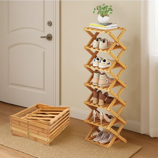 FYYシューズラックスリム折りたたみ可能靴箱靴棚下駄箱靴収納シューズボックス完成品玄関収納省スペー..