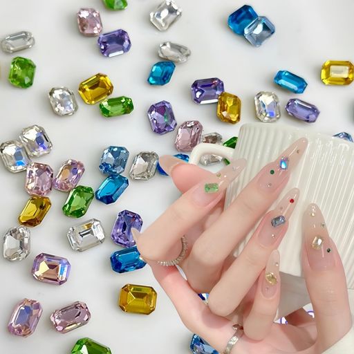 HRYLXH30個入り混彩ネイルパーツストーンジェルネイルデコ用ネイルパーツリボンキャラクターストーンデ..