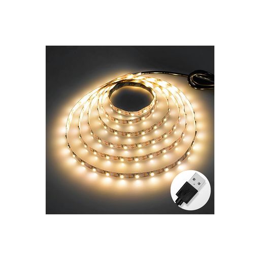 ポクミルLEDテープライト2MUSBイルミネーション防水高輝度間接照明フレキシブルリング暖色変形可能切断可能おしゃれDIYライトテープ車室内キッチンキャビネット屋外ガーデン