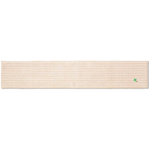 オカキッチンマットナチュラルクローバー約45x240cmベージュ日本製