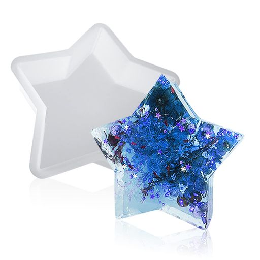 FineInnoシリコンモールド五芒星クリスマスツリー標本標本形アロマストーン4種類円形丸形UVレジン型DIY..