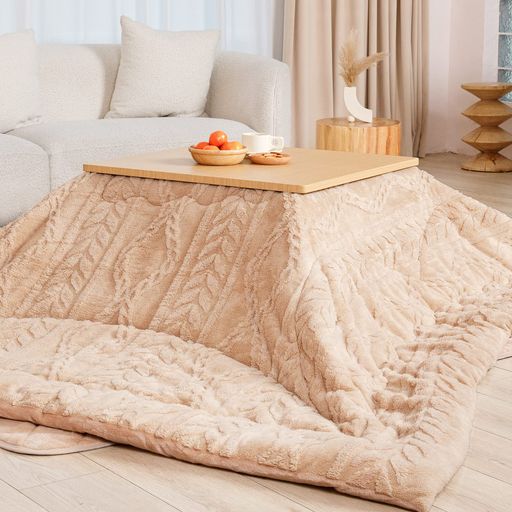 楽天YUMAshoppingmalVamcheerこたつ布団正方形大判こたつふとん単品205x205cmこたつ用布団あったかこたつ掛け布団厚手ジャガードボアフランネルリバーシブル両面使える適応こたつ台:80~90x80~90cmふわふわぽかぽ…