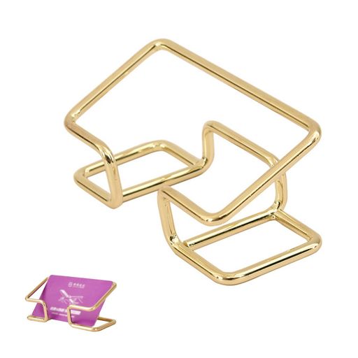 TVETE名刺スタンド名刺立てカード立てカードスタンドメタルリニア名刺ホルダー名刺整理大容量ゴールド..