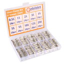 KILIGEN200個5*20MMガラス管ヒューズ(0.5A/1A/2A/3A/4A/5A/8A/10A/15A/20Aのヒューズを各20個づつの)
