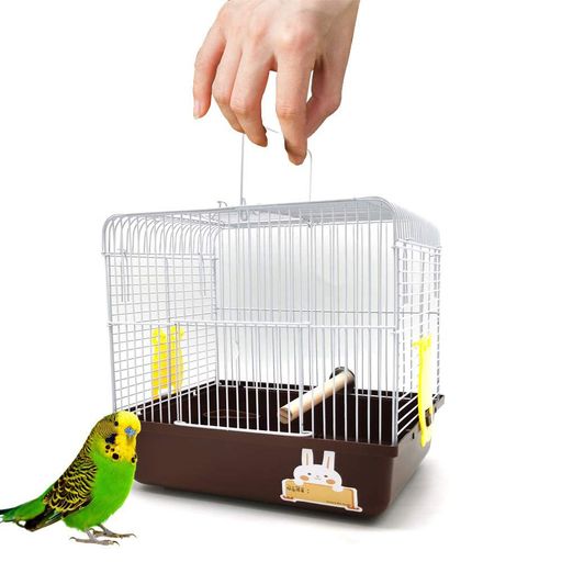 Giftyインコキャリーケージ通院移動鳥キャリーケージ文鳥セキセイインコ2羽オカメインコ鳥かご持ち運びお出かけキャリーケース小鳥ゲージ止まり木餌入れ付属帰省外出散歩旅行軽量通気…(4.0)