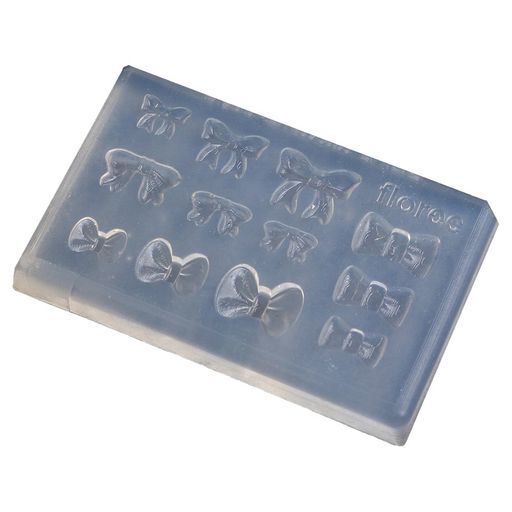 亀島商店ラブリーレジンクラフト用ソフトモールドリボン4タイプSサイズ1個入KAM-REJ-416