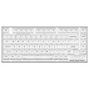 YUNZIIX75ホットスワップメカニカルキーボード透明なキーキャップガスケット装着75キーボードRGBバックライト付きゲーミングキーボードWINDOWS/MAC対応(クリスタルホワイト軸、有線ホワイト)(2)