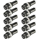Kiligen10個5x20mmヒューズホルダーAC10A250Vブラックスクリューキャップヒューズホルダー、パネルマウントスクリューキャップヒューズホルダー